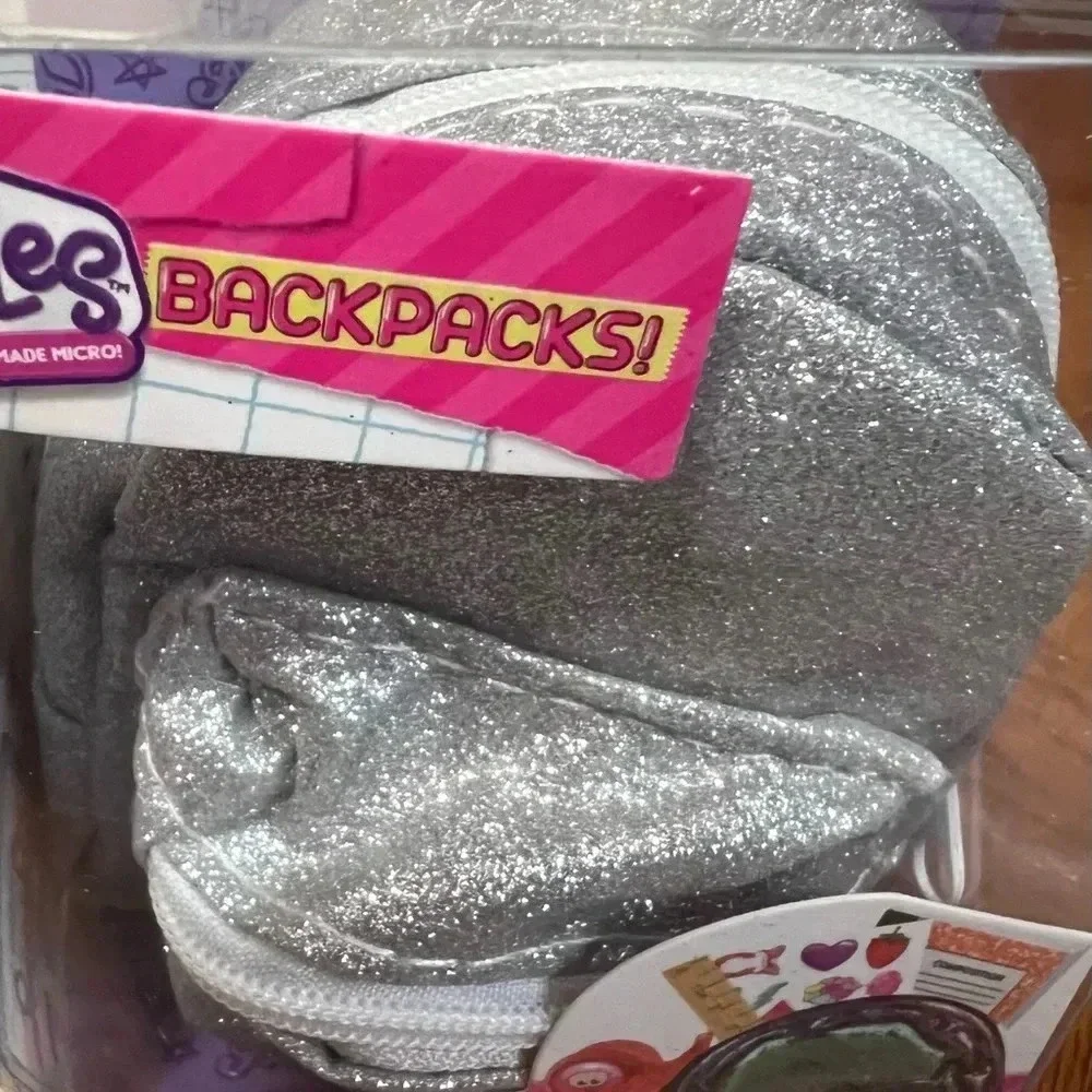 NEW Real Littles Mini Backpacks + 6 Surprises to Collect Metallic Silver